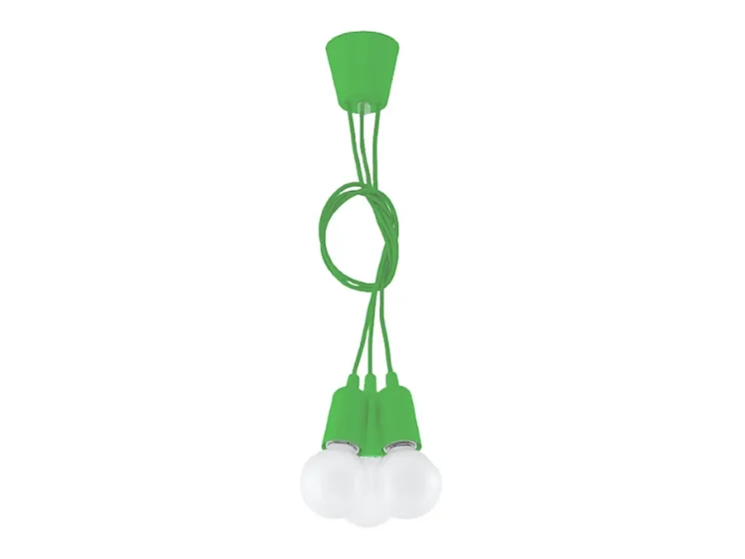 Sollux DIEGO - Lámpara colgante de techo con 3 luces verde