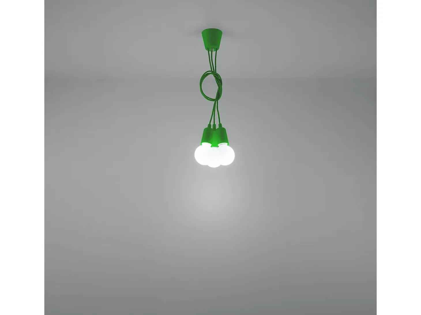 Sollux DIEGO - Lámpara colgante de techo con 3 luces verde