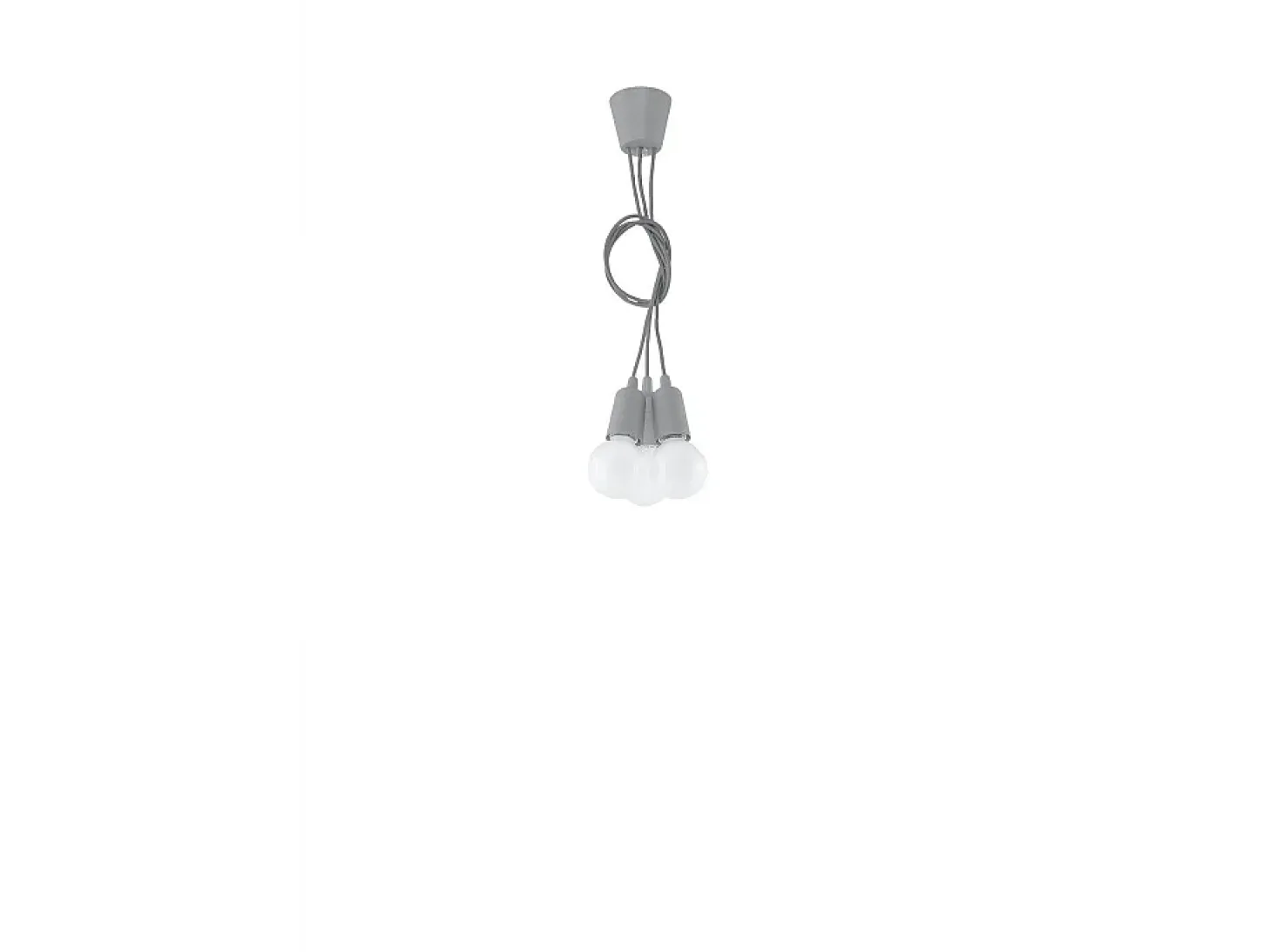 Sollux DIEGO - Lámpara colgante de techo con 3 luces, gris