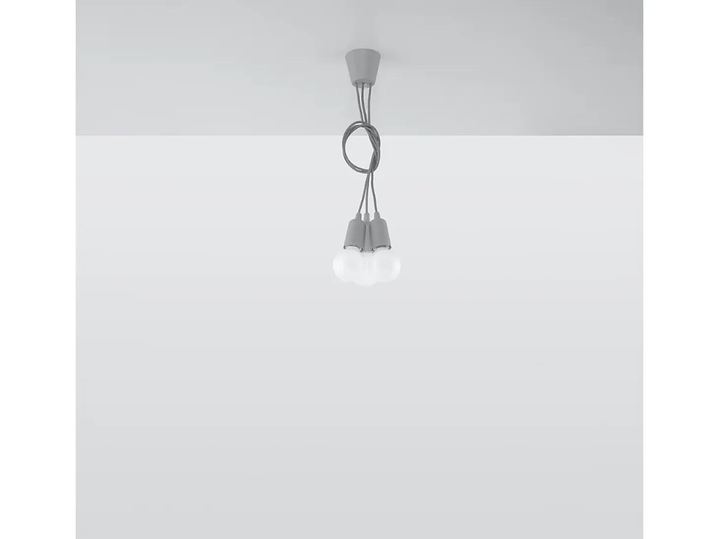 Sollux DIEGO - Lámpara colgante de techo con 3 luces, gris