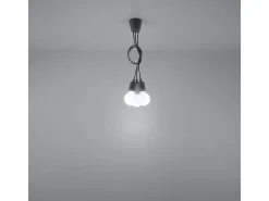 Sollux DIEGO - Lámpara colgante de techo con 3 luces, gris