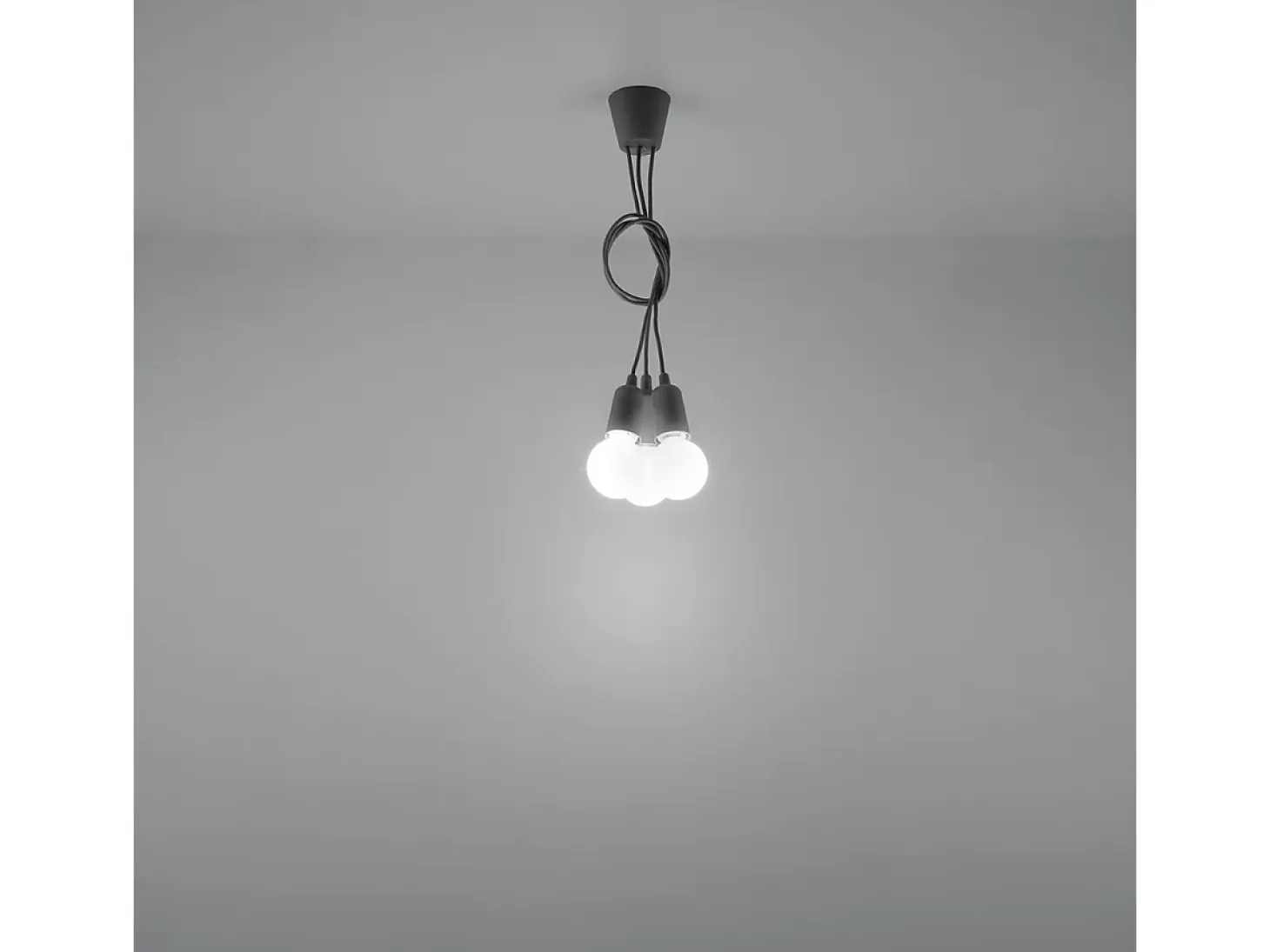 Sollux DIEGO - Lámpara colgante de techo con 3 luces, gris