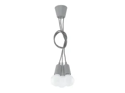 Sollux DIEGO - Lámpara colgante de techo con 3 luces, gris