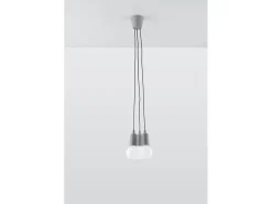 Sollux DIEGO - Lámpara colgante de techo con 3 luces, gris