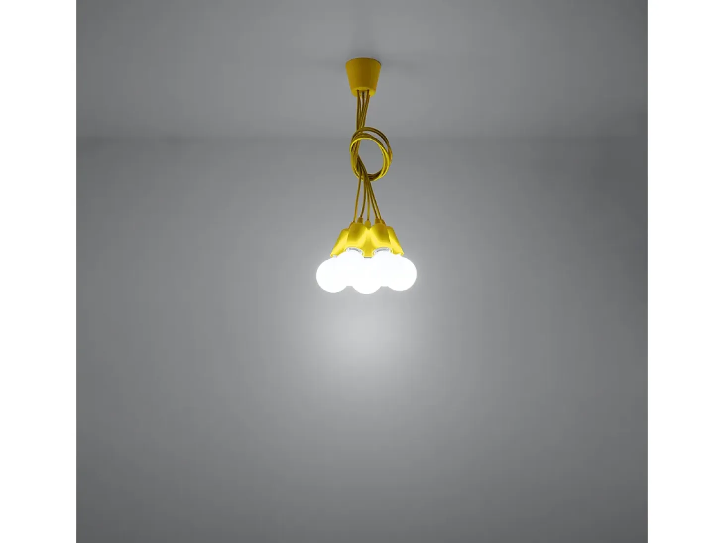 Sollux DIEGO - Lámpara colgante de techo con 5 luces, amarillo