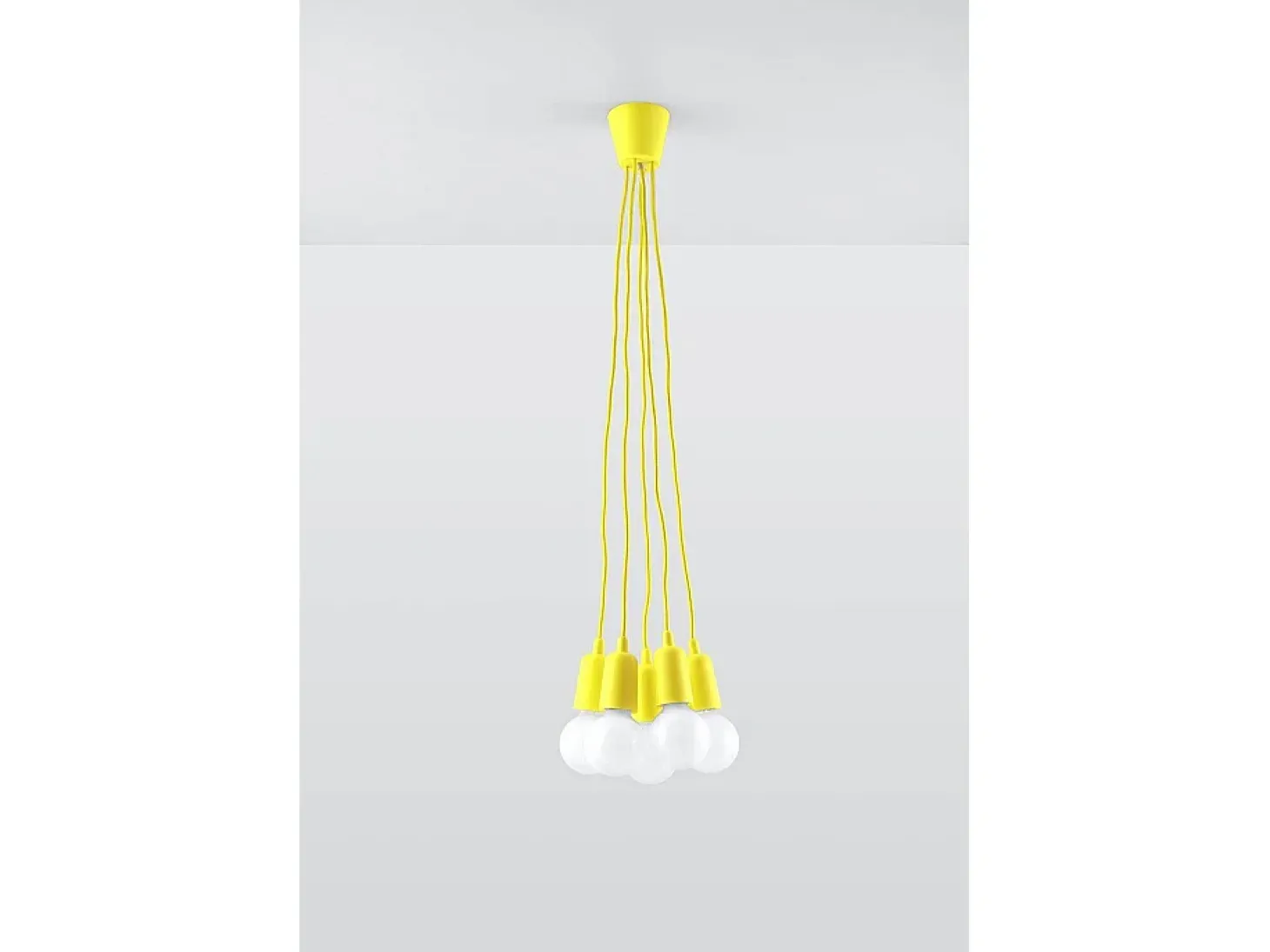 Sollux DIEGO - Lámpara colgante de techo con 5 luces, amarillo