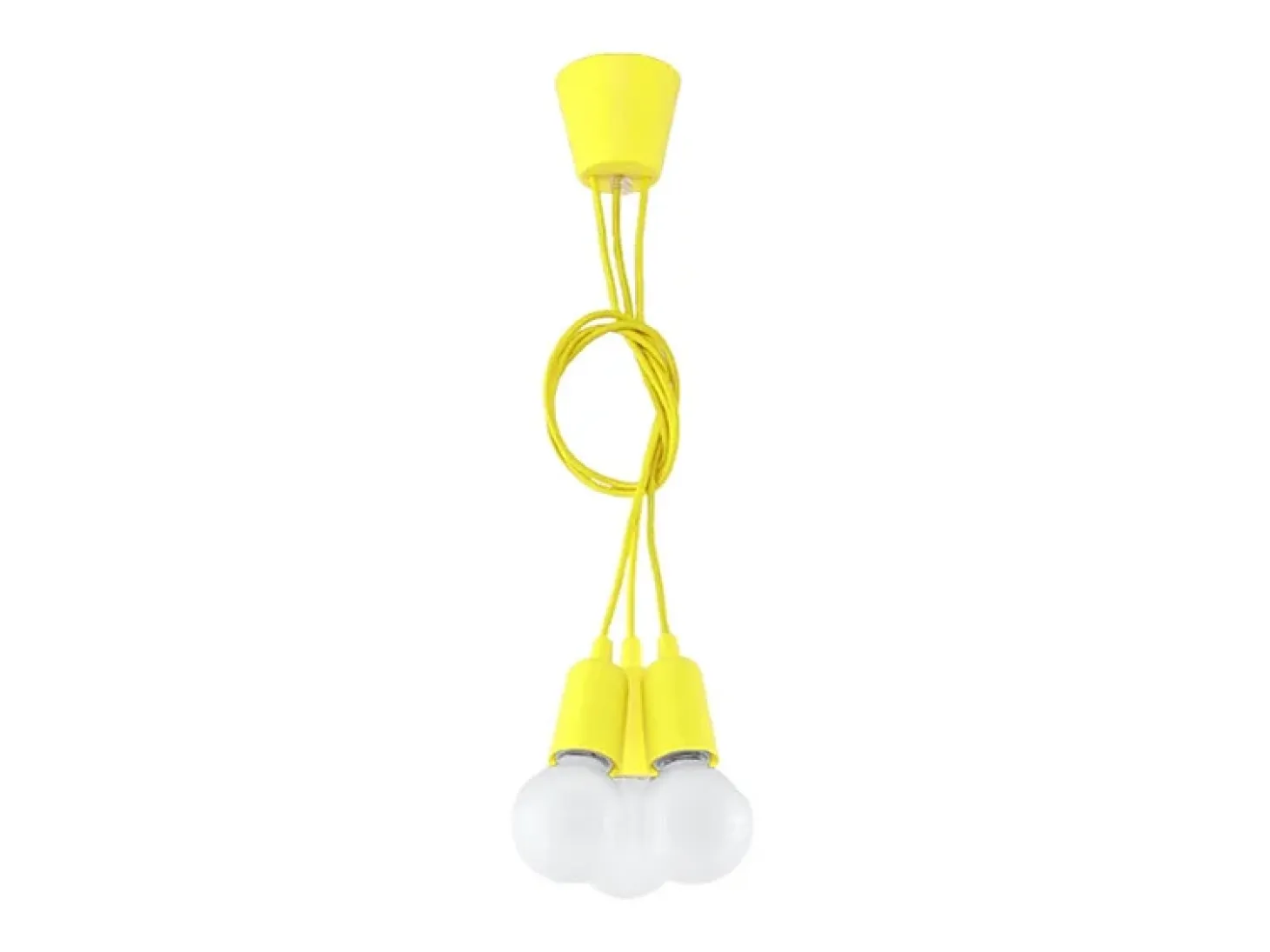 Sollux DIEGO - Lámpara colgante de techo con 3 luces, amarillo