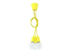 Sollux DIEGO - Lámpara colgante de techo con 3 luces, amarillo
