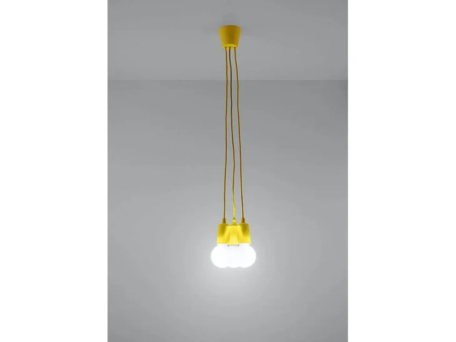 Sollux DIEGO - Lámpara colgante de techo con 3 luces, amarillo