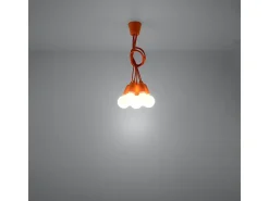 Sollux DIEGO - Lámpara colgante de techo con 5 luces, naranja