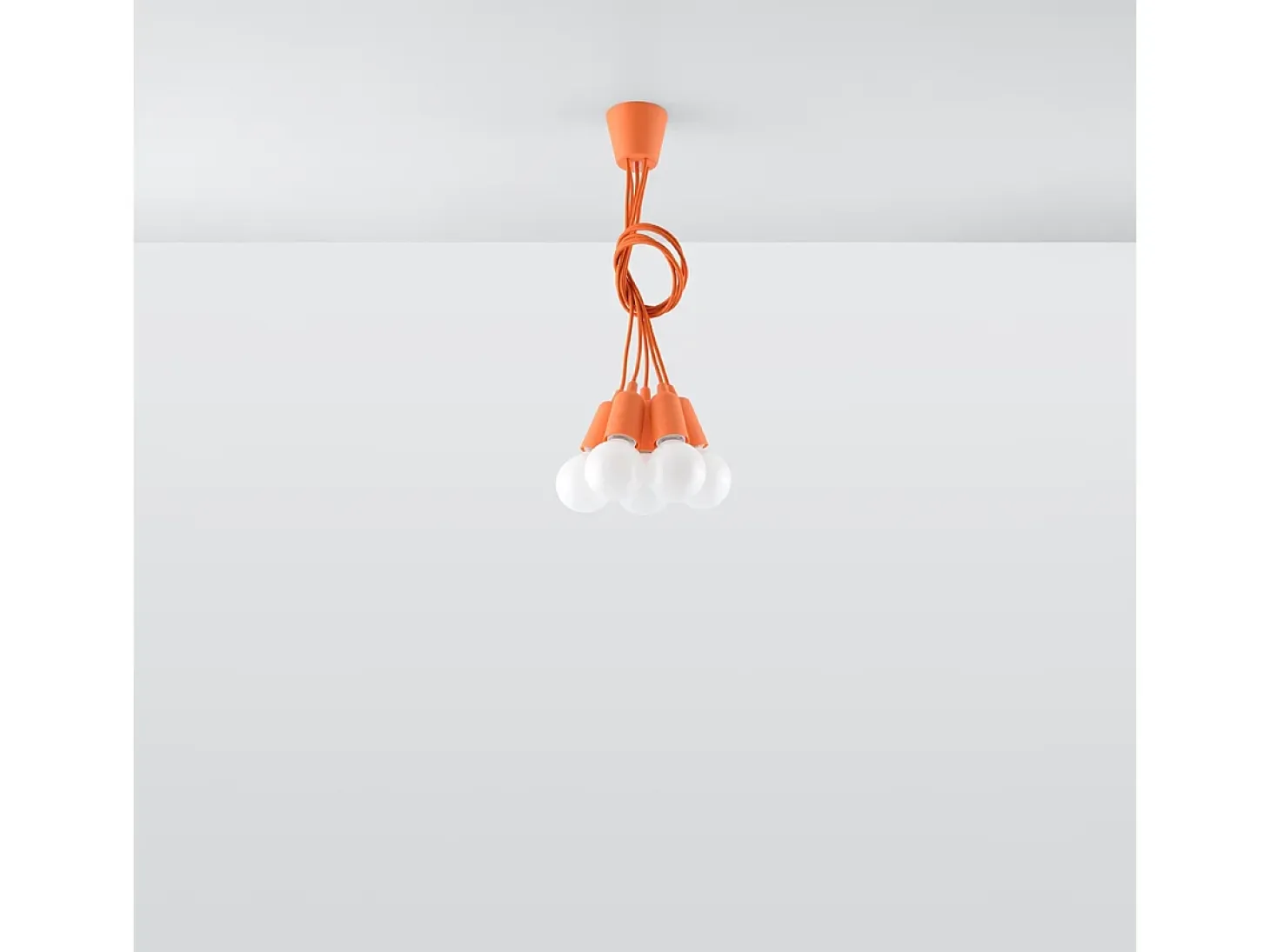 Sollux DIEGO - Lámpara colgante de techo con 5 luces, naranja