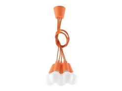 Sollux DIEGO - Lámpara colgante de techo con 5 luces, naranja