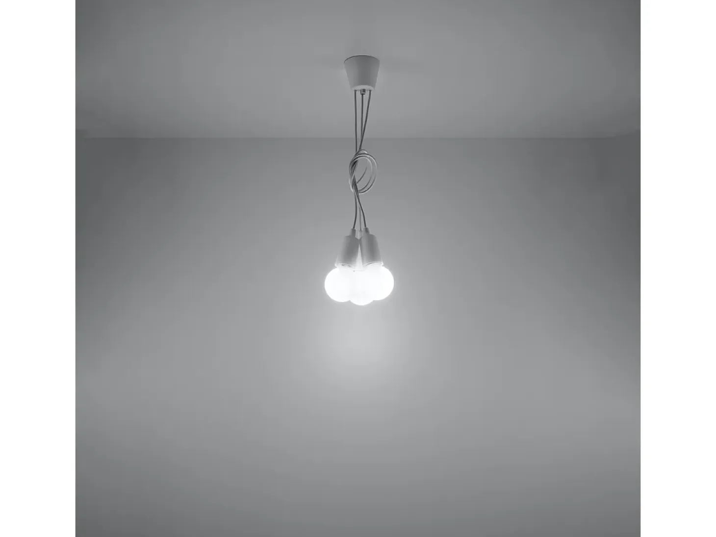 Sollux DIEGO - Lámpara colgante de techo con 3 luces, color blanco