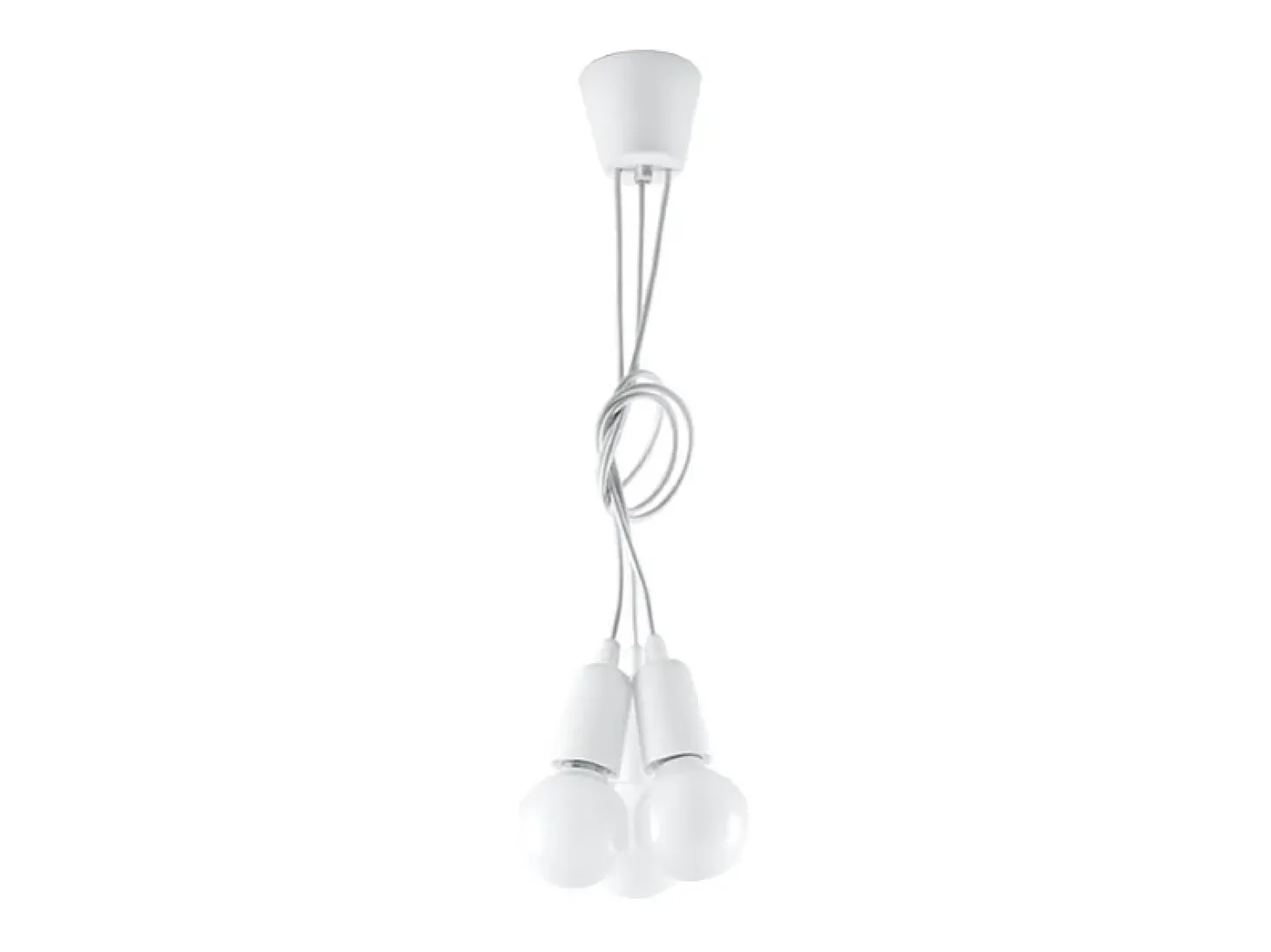 Sollux DIEGO - Lámpara colgante de techo con 3 luces, color blanco