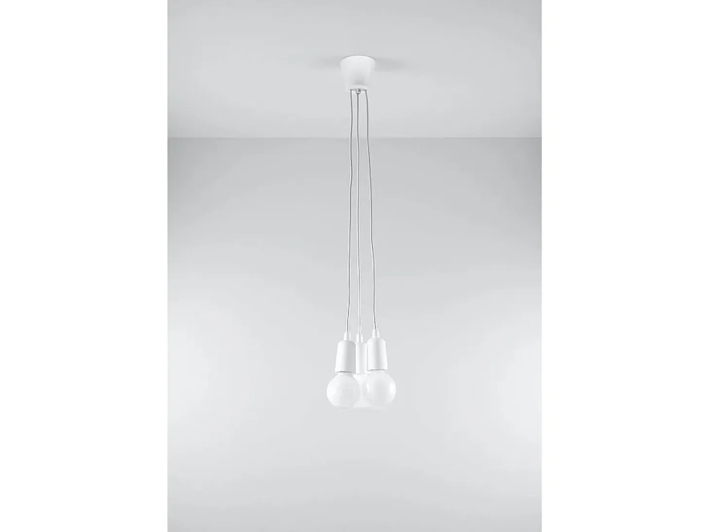 Sollux DIEGO - Lámpara colgante de techo con 3 luces, color blanco