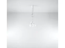 Sollux DIEGO - Lámpara colgante de techo con 3 luces, color blanco