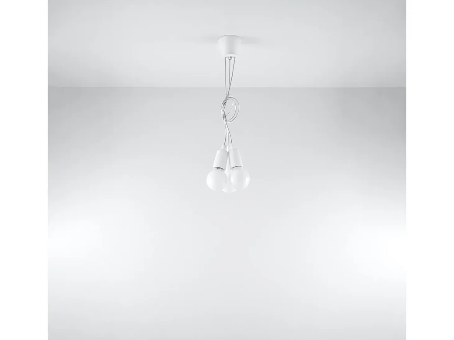 Sollux DIEGO - Lámpara colgante de techo con 3 luces, color blanco