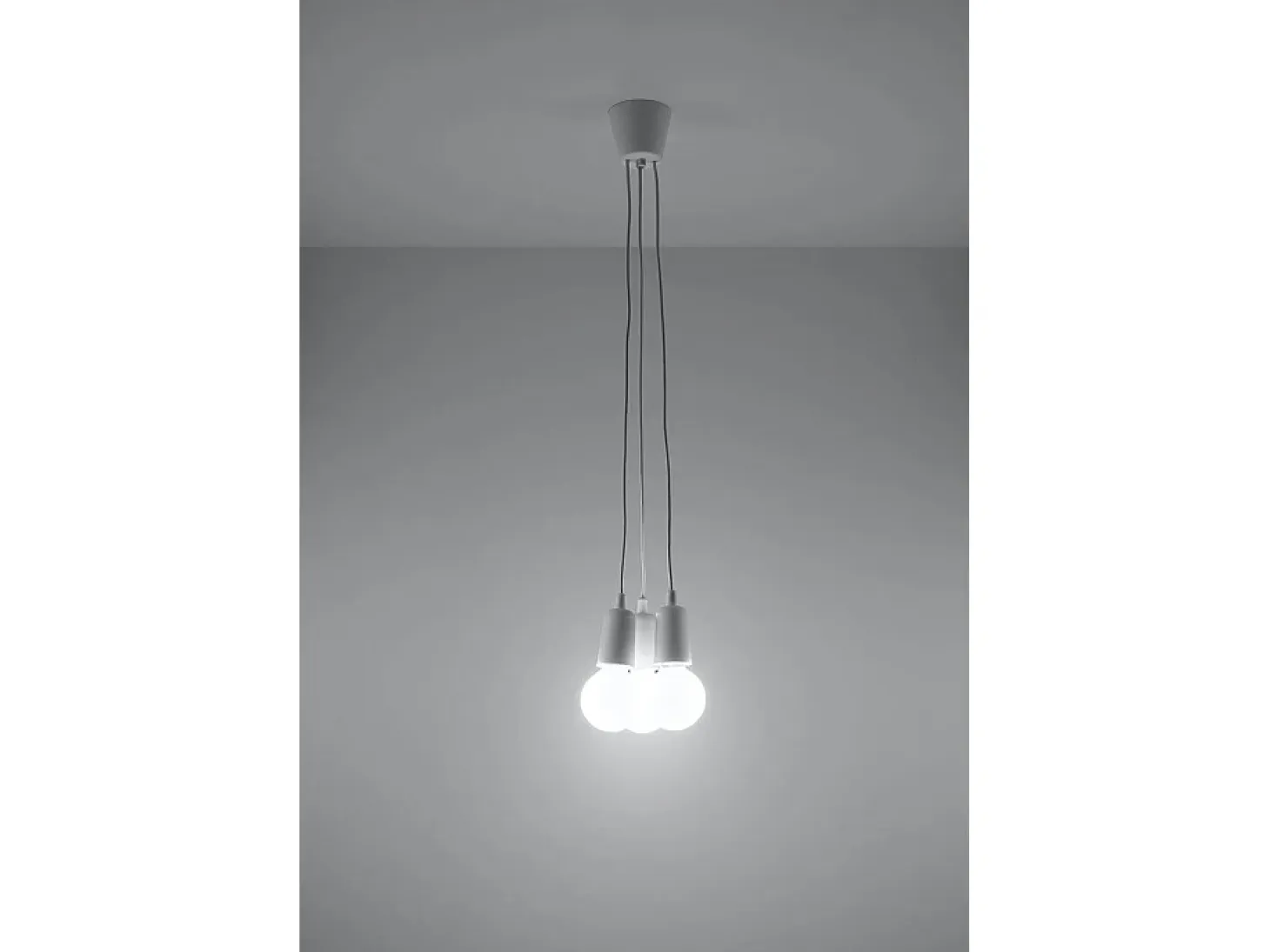 Sollux DIEGO - Lámpara colgante de techo con 3 luces, color blanco