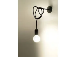 Sollux EDISON - 1 aplique de luz negro, E27