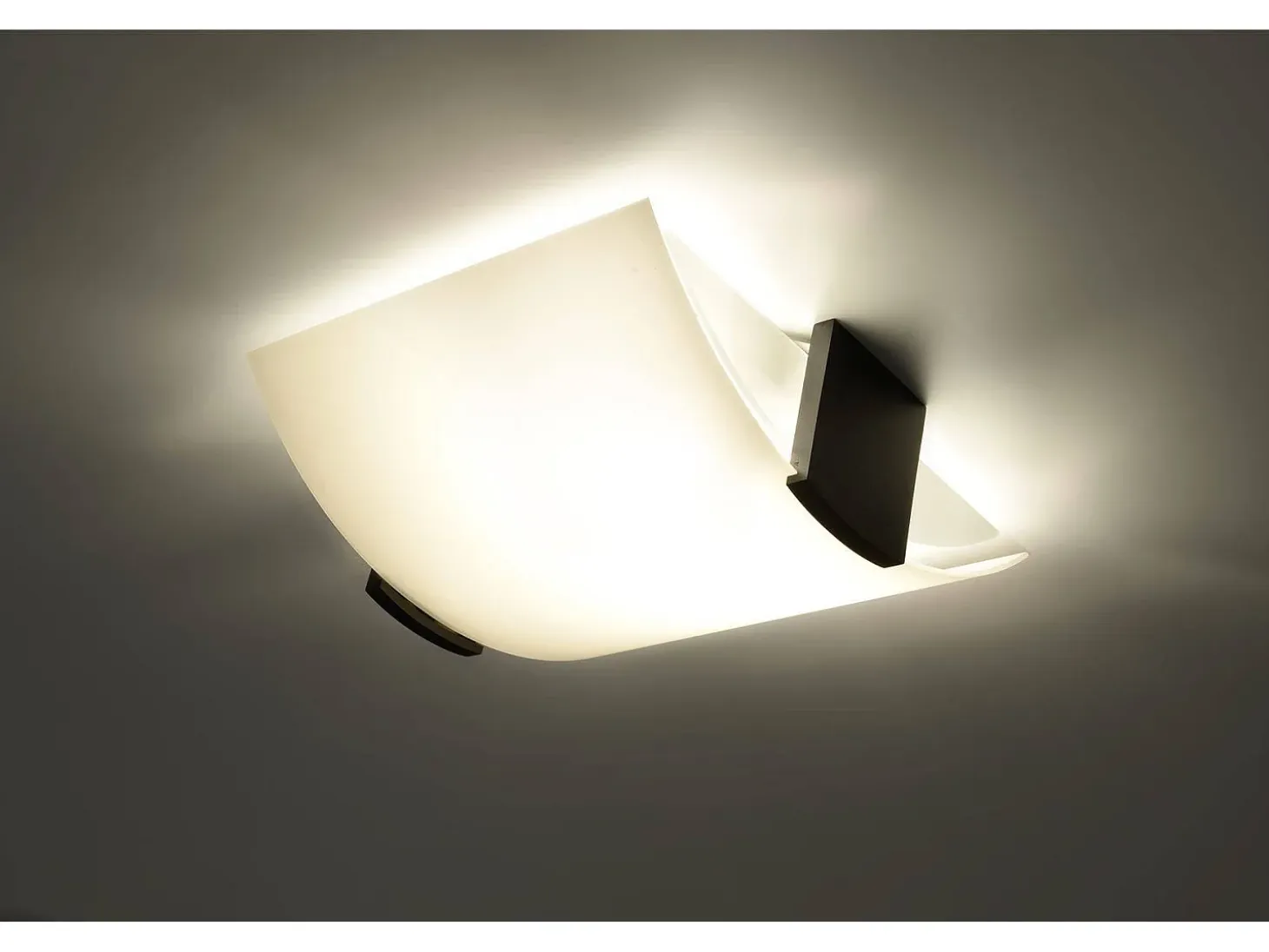 Sollux EMILIO - Lámpara de techo empotrada 2 luces Blanca, Wengué, E27