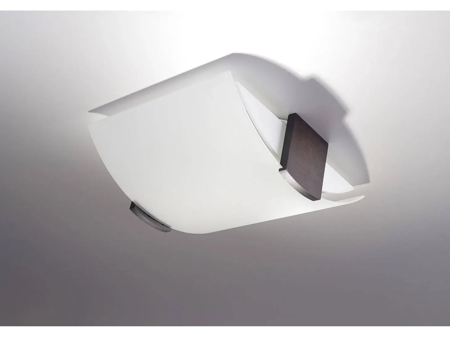Sollux EMILIO - Lámpara de techo empotrada 2 luces Blanca, Wengué, E27