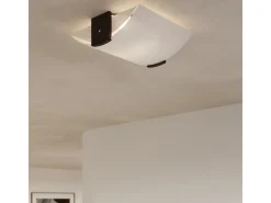 Sollux EMILIO - Lámpara de techo empotrada 2 luces Blanca, Wengué, E27