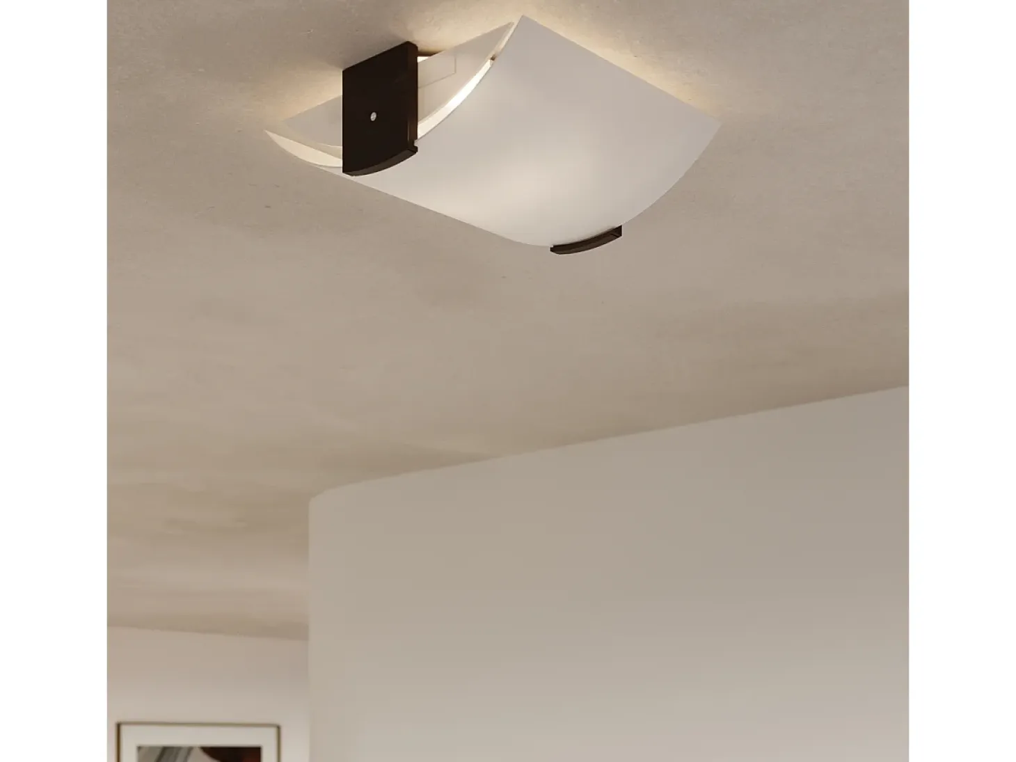 Sollux EMILIO - Lámpara de techo empotrada 2 luces Blanca, Wengué, E27