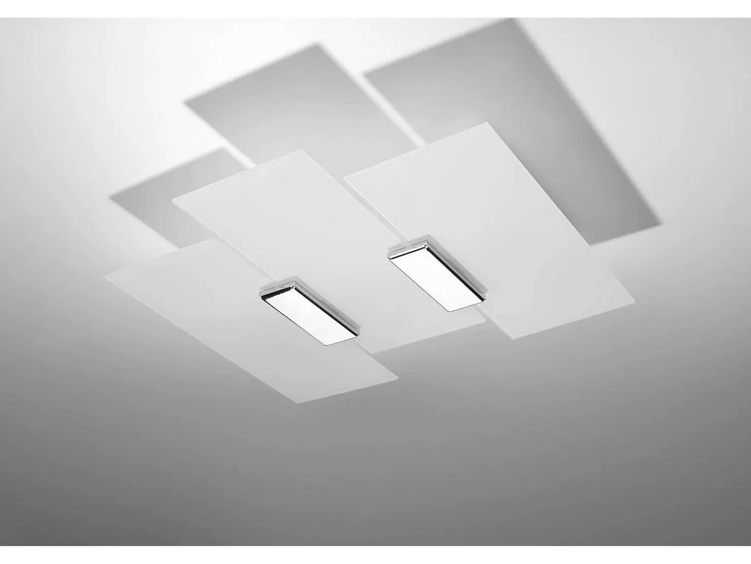 Sollux FABIANO - Plafón decorativo de 3 luces Blanco, Cromado, E27