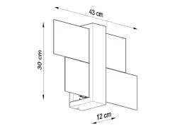 Sollux FENIKS - 1 Aplique de pared a ras de madera natural, E27