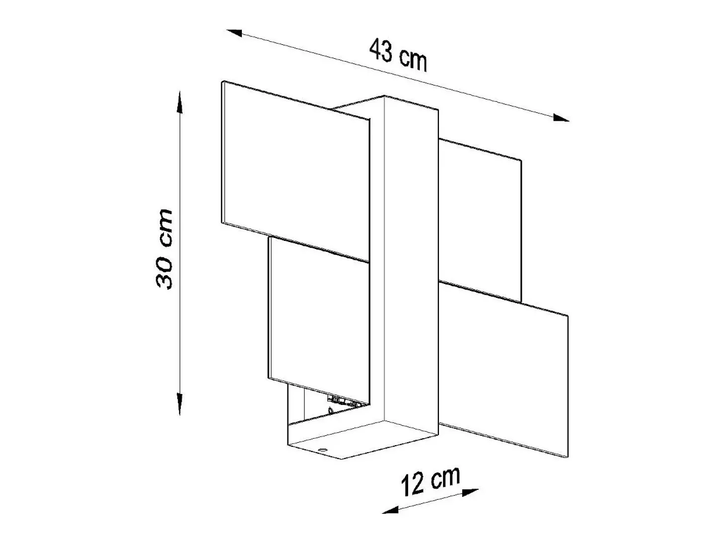 Sollux FENIKS - 1 Aplique de pared a ras de madera natural, E27