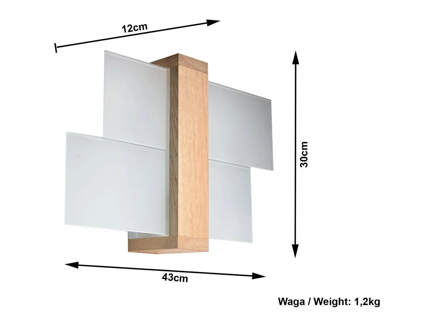 Sollux FENIKS - 1 Aplique de pared a ras de madera natural, E27