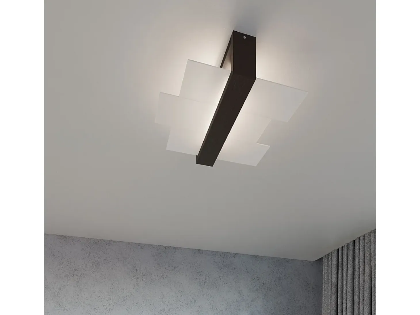 Sollux FENIKS - Lámpara de techo empotrada de 2 luces Negra, E27