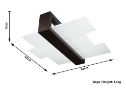 Sollux FENIKS - Lámpara de techo empotrada de 2 luces Negra, E27