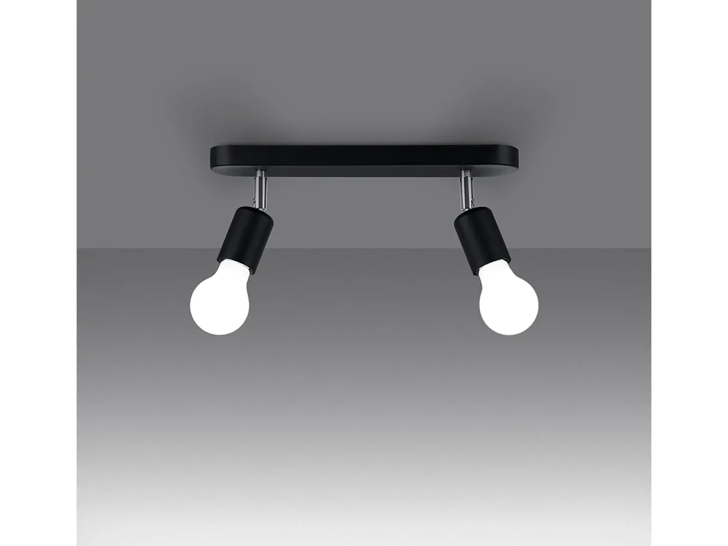 Sollux Fornes Foco de techo Twin negro