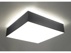 Sollux HORUS - Lámpara de techo cuadrada a ras de suelo 3 luces Plata, E27