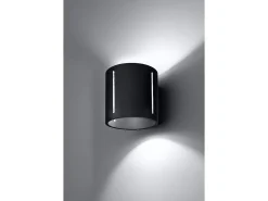 Sollux INEZ - 1 lámpara de pared empotrada en negro, G9