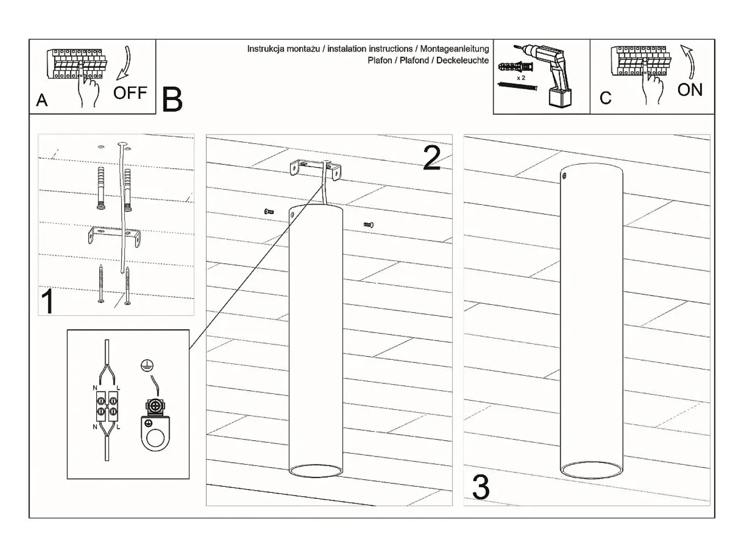 Sollux LAGOS - 1 Downlight de superficie de luz blanca, GU10