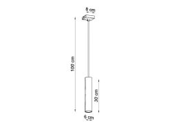 Sollux LAGOS - Lámpara colgante de techo con 1 luz Blanca, GU10