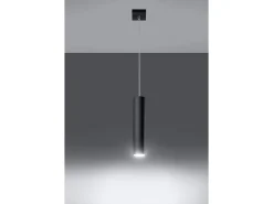 Sollux LAGOS - Lámpara colgante de techo con 1 luz Negra, GU10