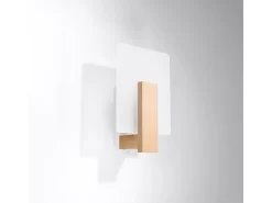 Sollux Lappo Aplique de Pared de Empotrar Madera Natural