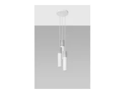 Sollux Lighting Borgio Plafón Colgante Cluster, Gris, Blanco, 3x GU10