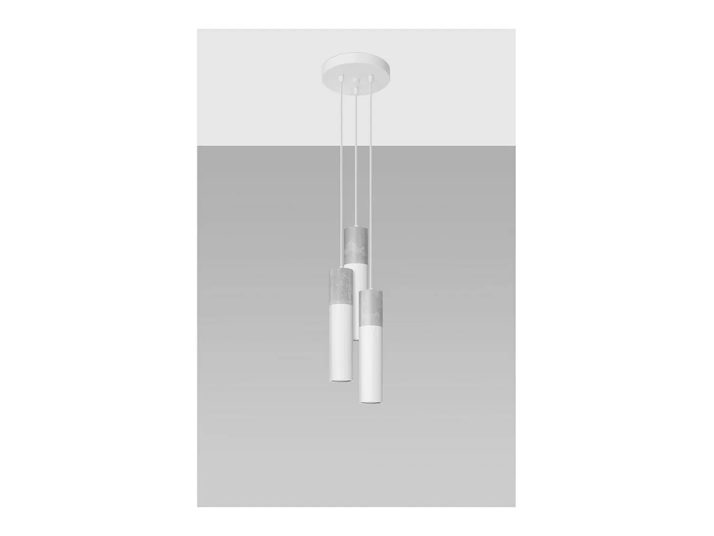 Sollux Lighting Borgio Plafón Colgante Cluster, Gris, Blanco, 3x GU10