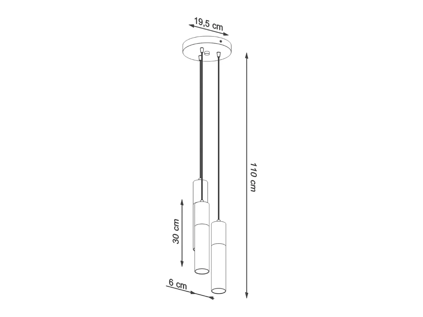 Sollux Lighting Borgio Plafón Colgante Cluster, Gris, Blanco, 3x GU10