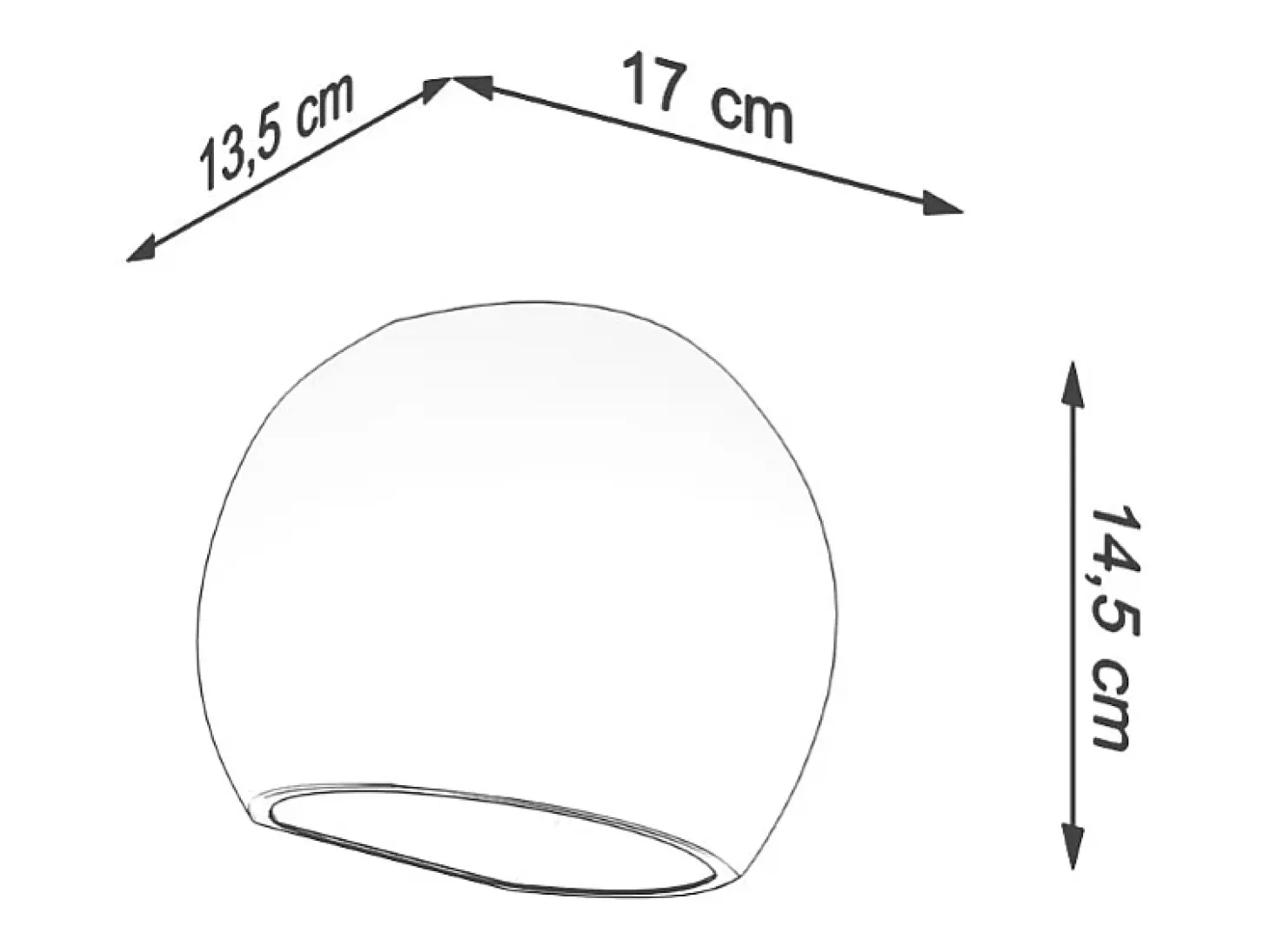 Sollux Lighting Globe Aplique Up & Down, Blanco, 17cm