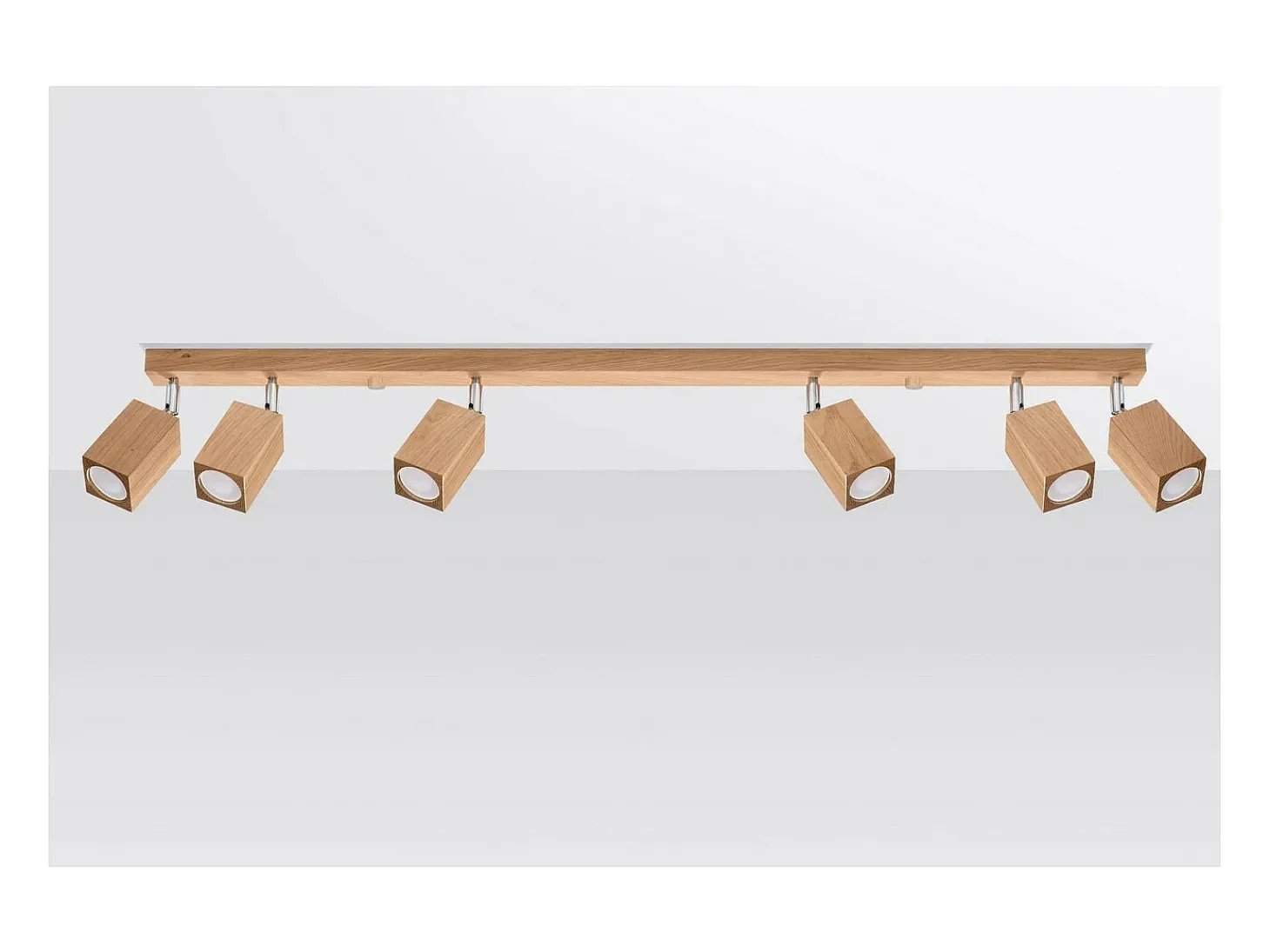 Sollux Lighting Keke Foco de Techo Bar Madera Cuadrado Roble, 6x GU10