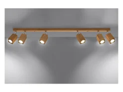 Sollux Lighting Keke Foco de Techo Bar Madera Cuadrado Roble, 6x GU10