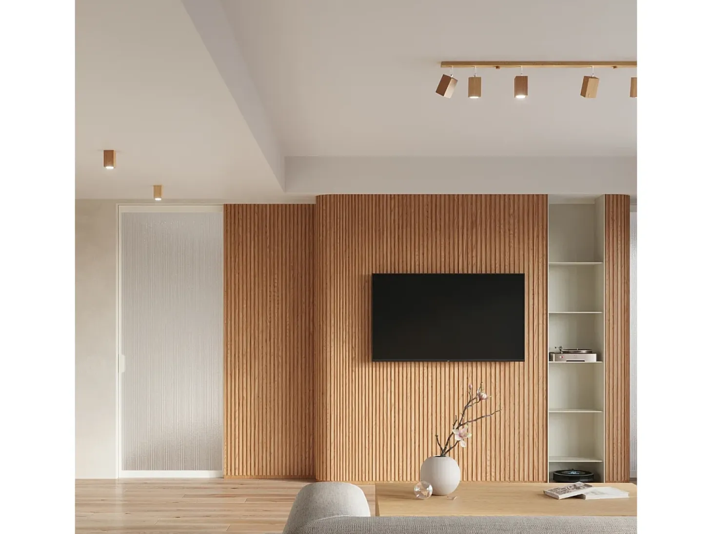 Sollux Lighting Keke Foco de Techo Bar Madera Cuadrado Roble, 6x GU10