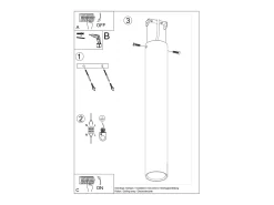 Sollux Lighting Lagos Downlight de Superficie, Blanco, 40cm