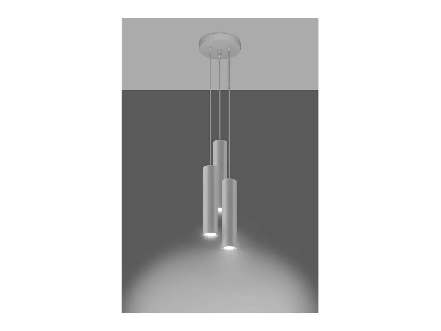 Sollux Lighting Lagos Plafón Colgante Cluster, Blanco, 3x GU10