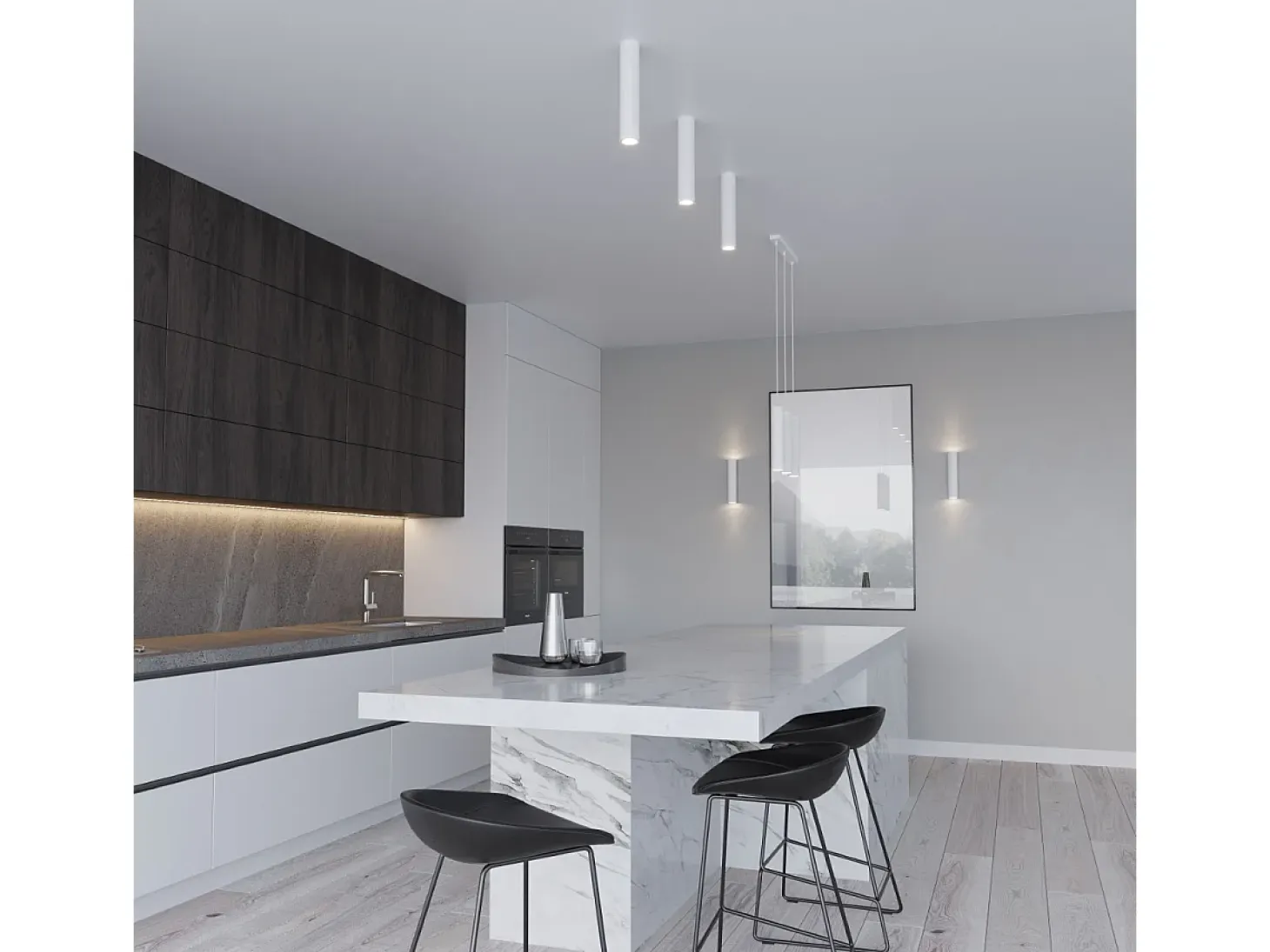 Sollux Lighting Lagos Plafón Colgante Cluster, Blanco, 3x GU10